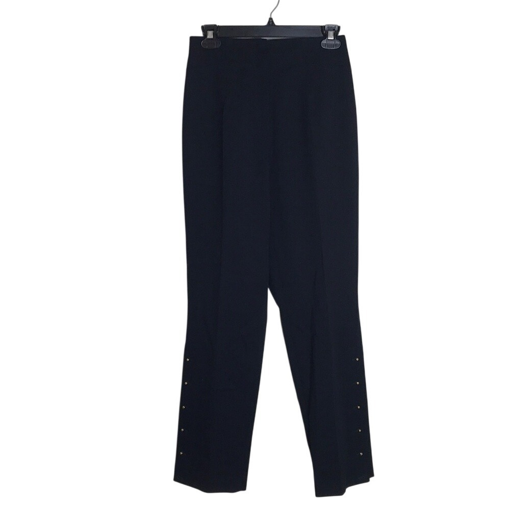Escada Women's Vintage High Waisted Black Wool Trouser Pants Size 27